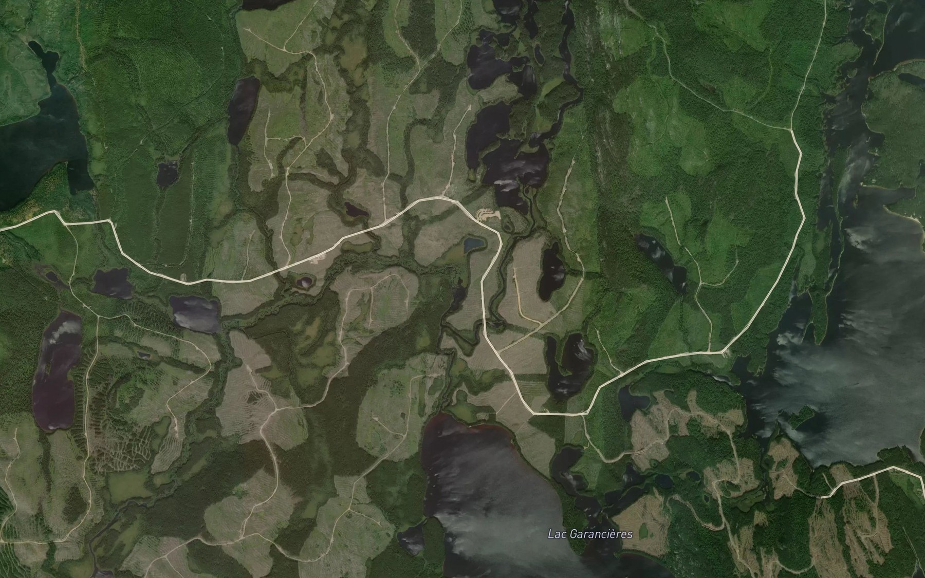 Satellite map of the Ruisseau Kaasisiwakamak