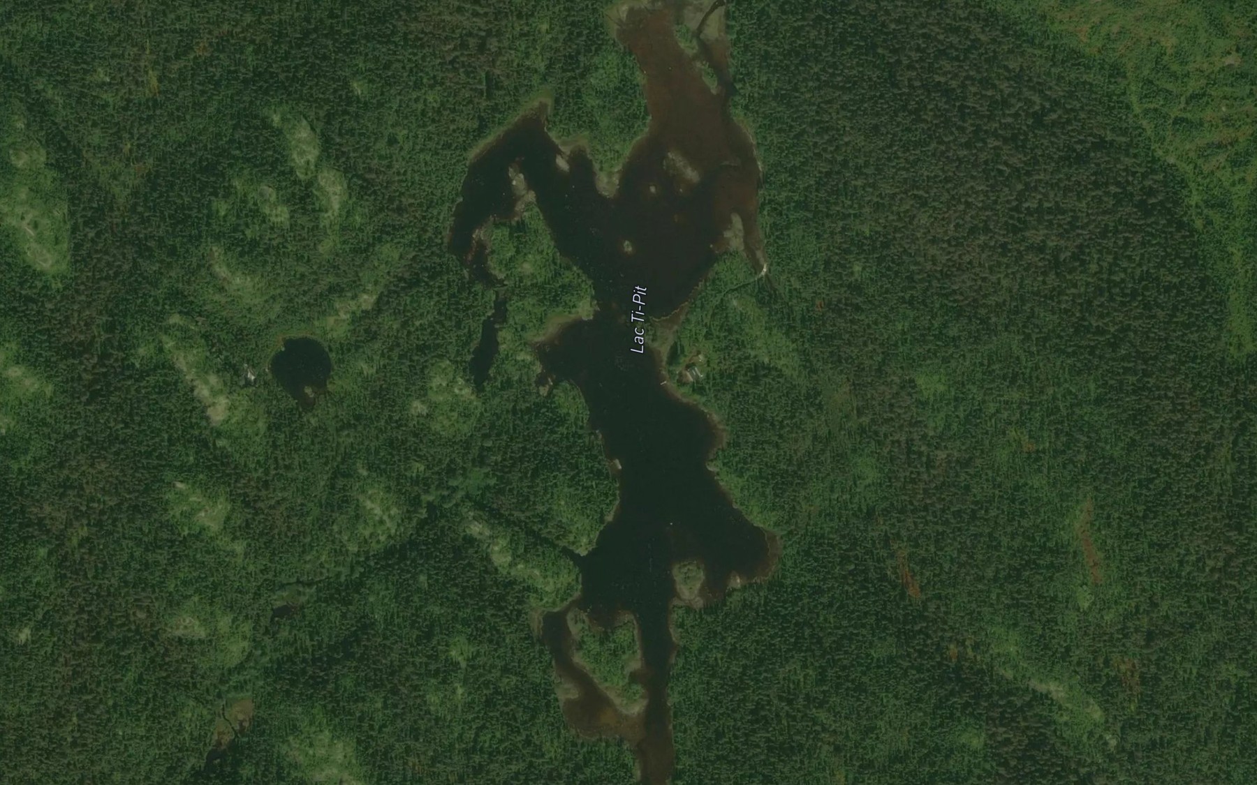 Satellite map of the Lac Ti-Pit