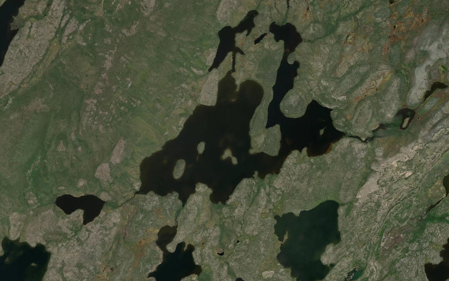 Satellite map of the Gair Lake