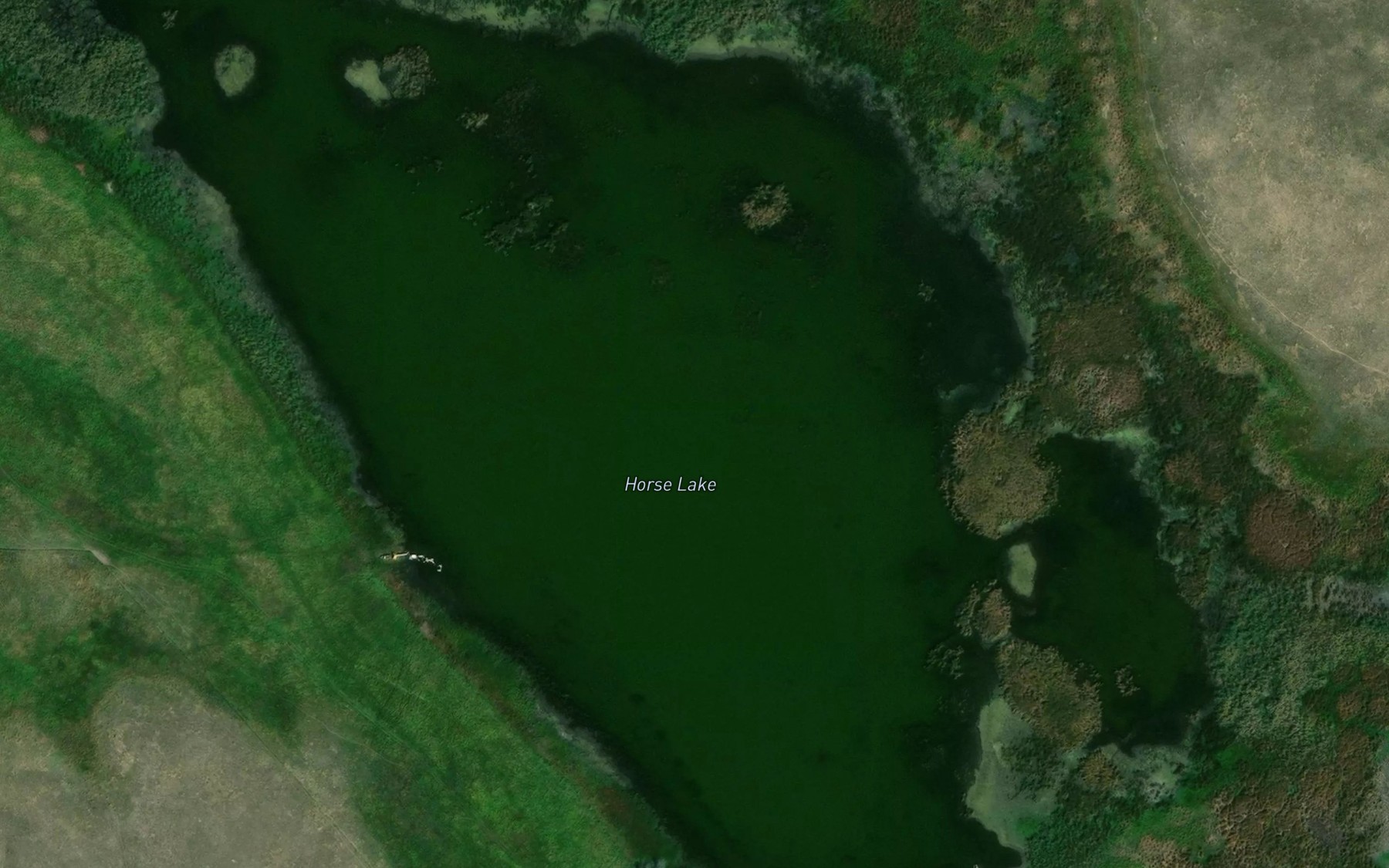 Satellite map of the Horse Lake