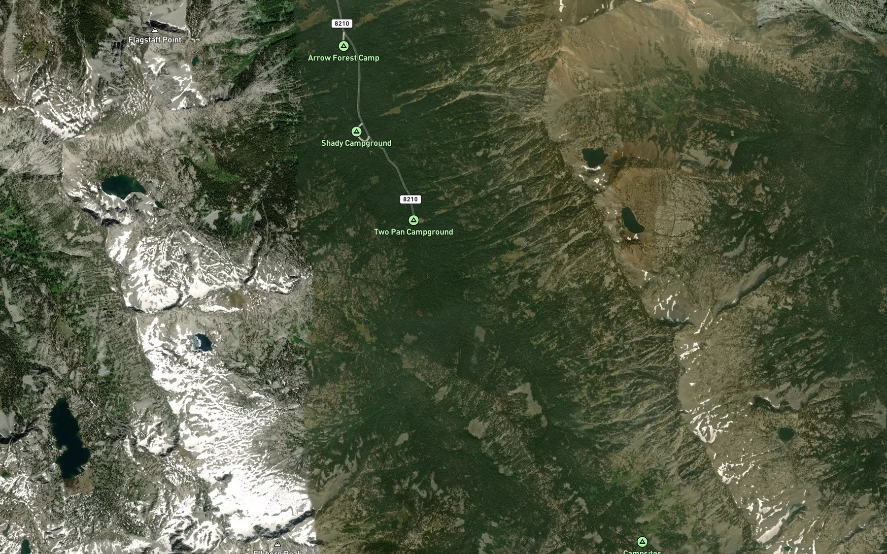 Satellite map of the East Lostine River