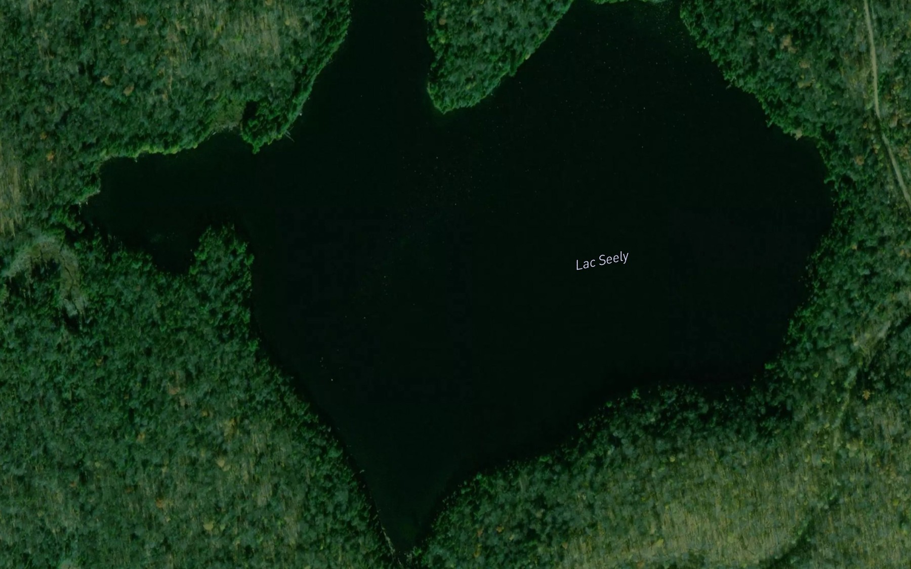 Satellite map of the Lac Seely