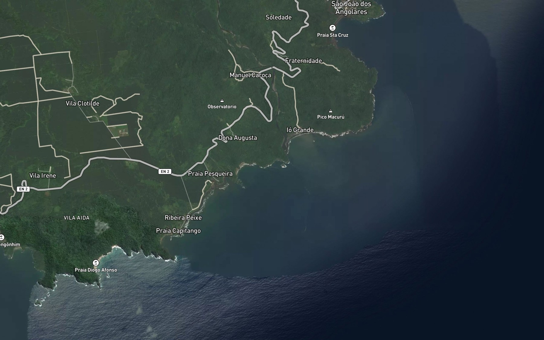 Satellite map of the Rio Io Grande