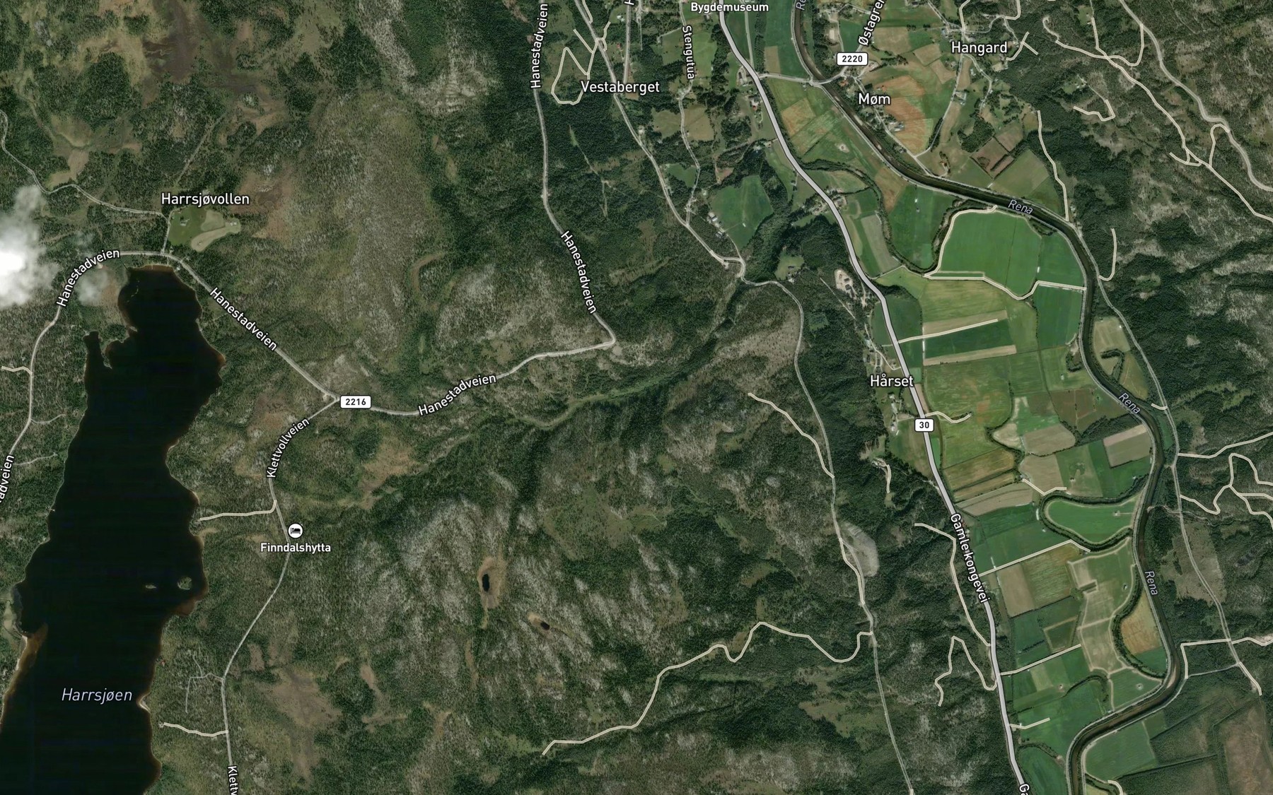Satellite map of the Finndalsbekken