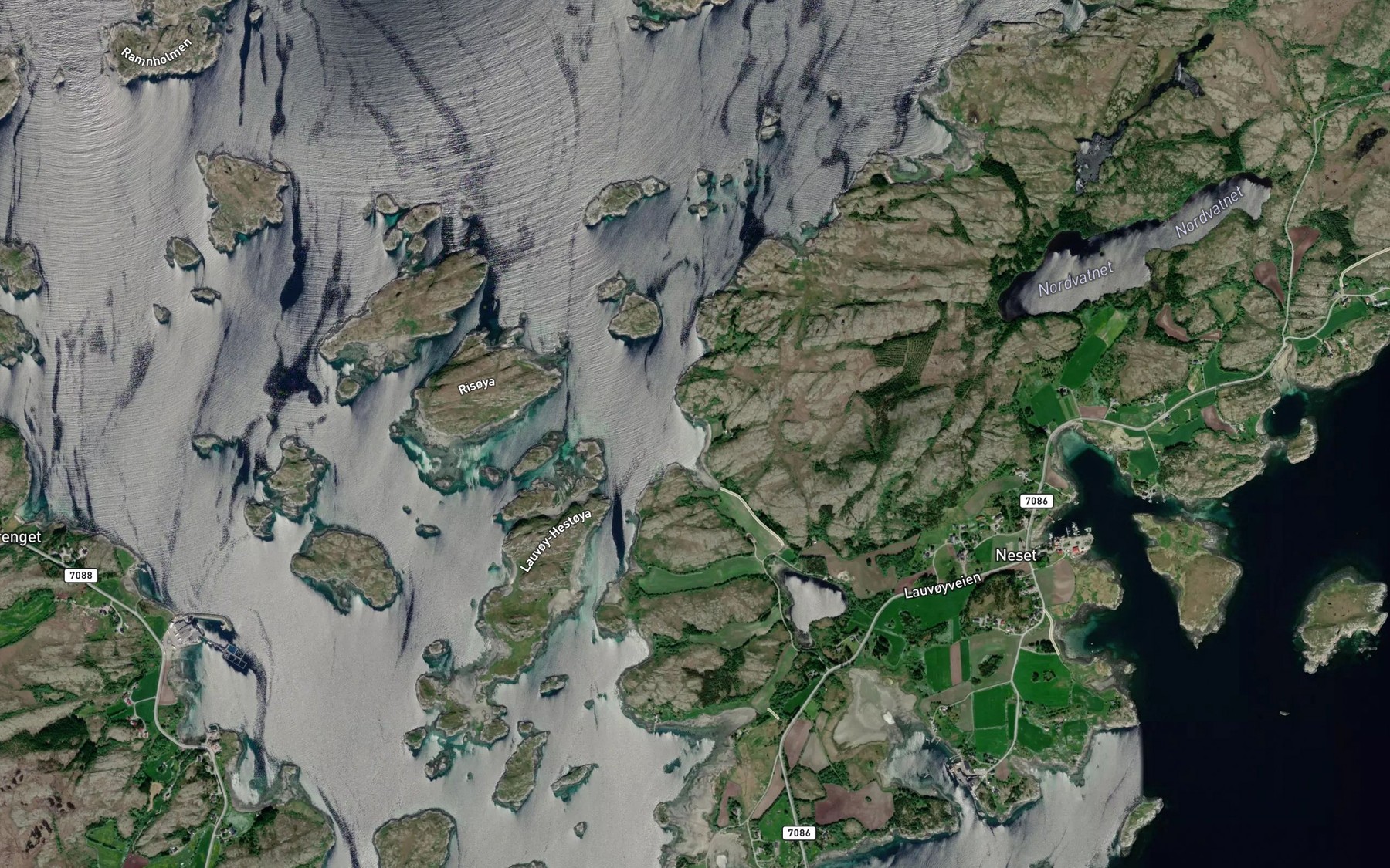 Satellite map of the Sildvika