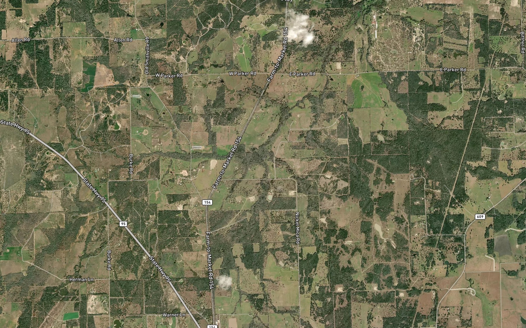 Satellite map of the Haw Branch