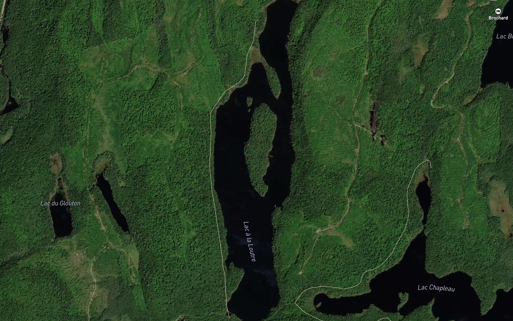 Satellite map of the Lac a la Loutre