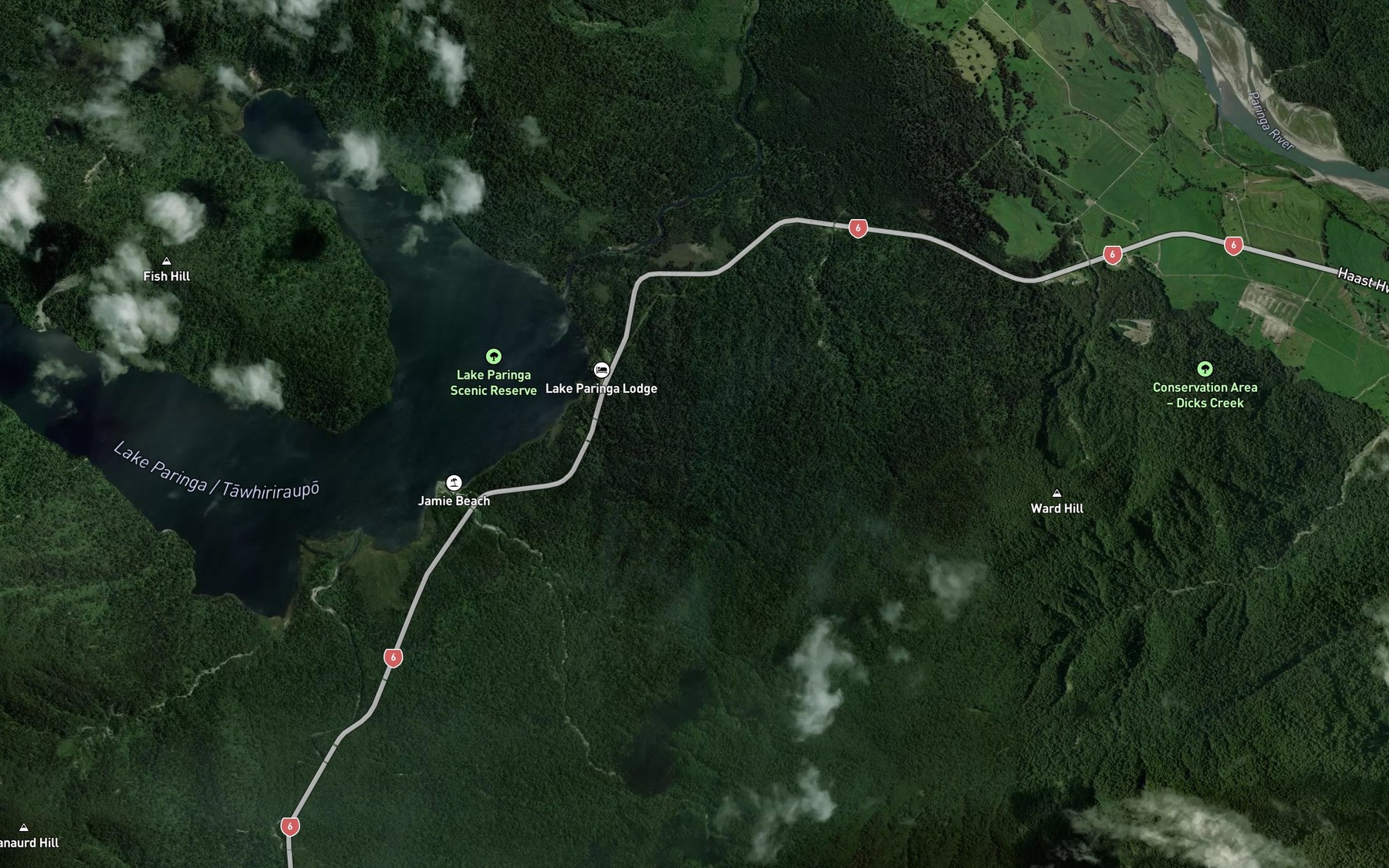 Satellite map of the Tui Stream