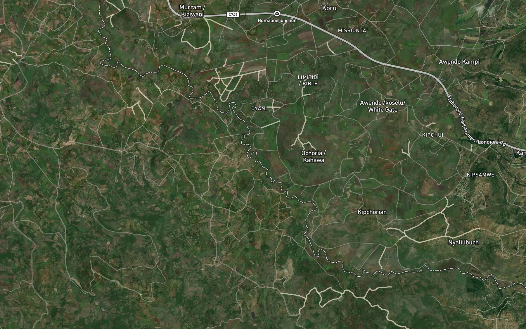 Satellite map of the Kibkwes