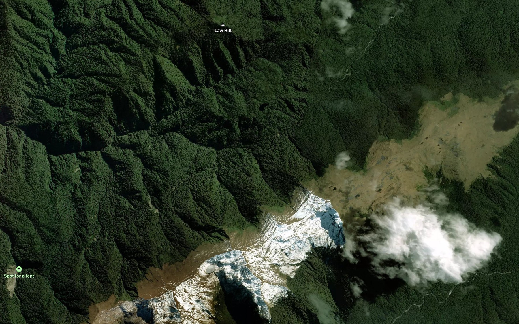 Satellite map of the Lake Dime
