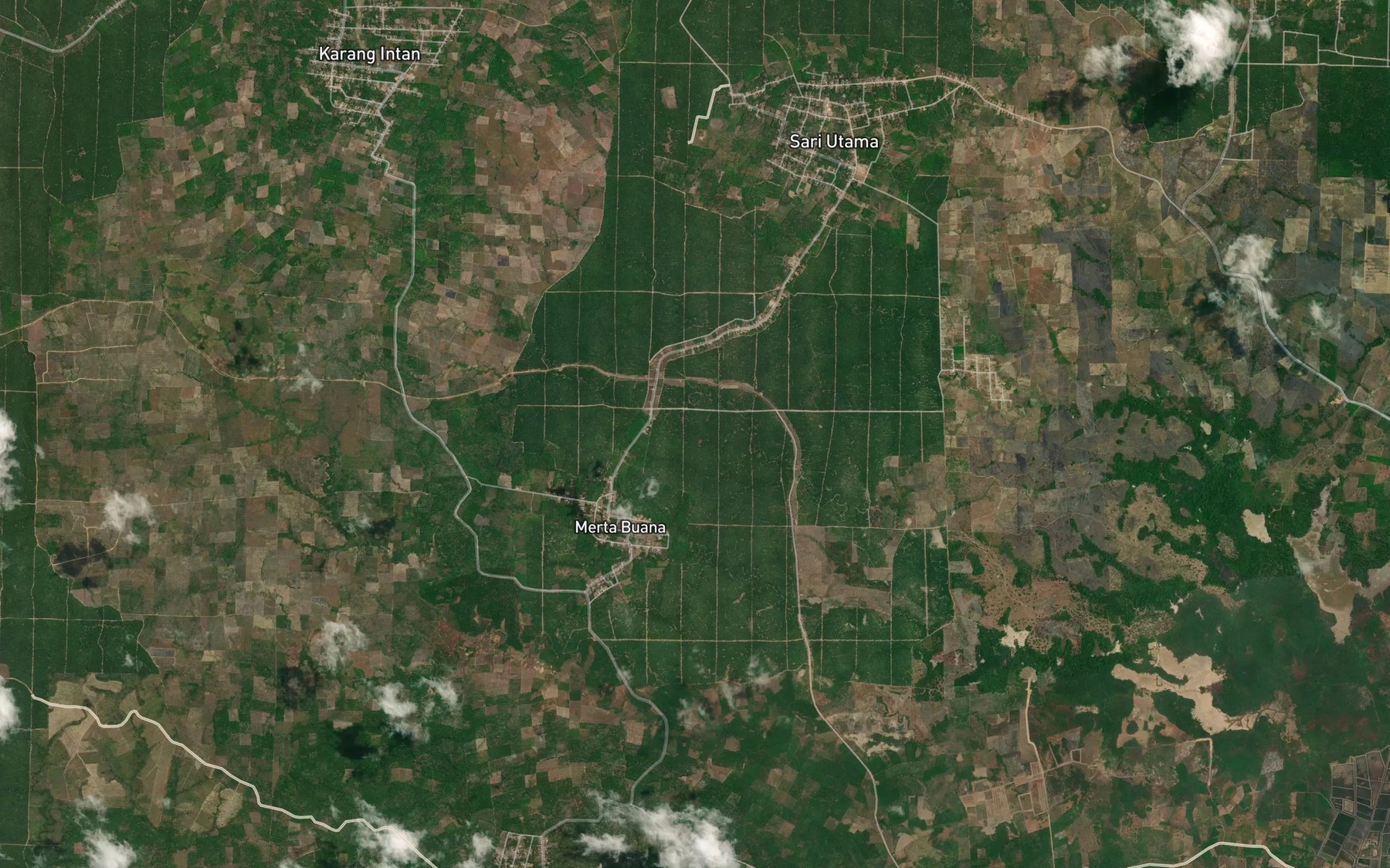 Satellite map of the Sungai Bentung