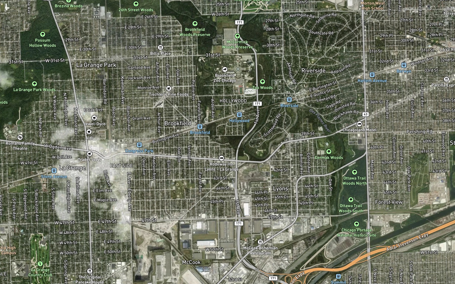 Satellite map of the Salt Creek