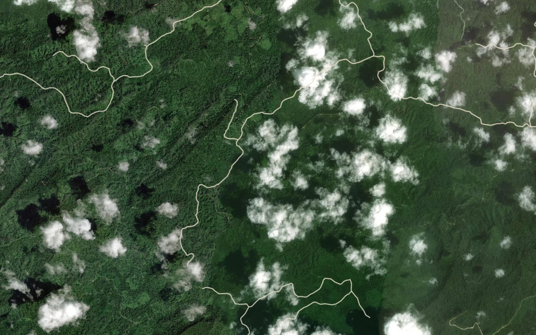Satellite map of the Sungai Lamusan