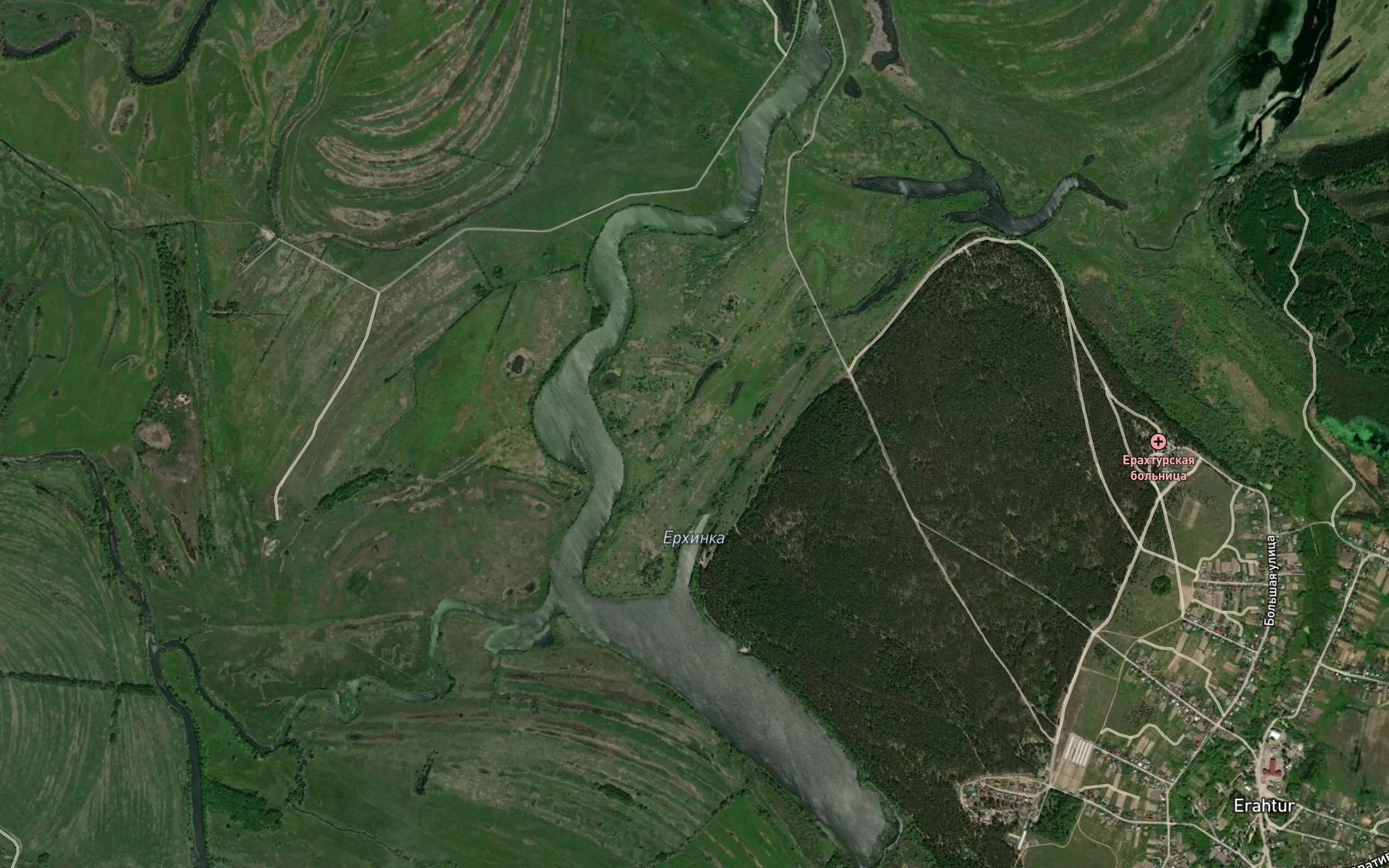 Satellite map of the Ozero Yerkhinka