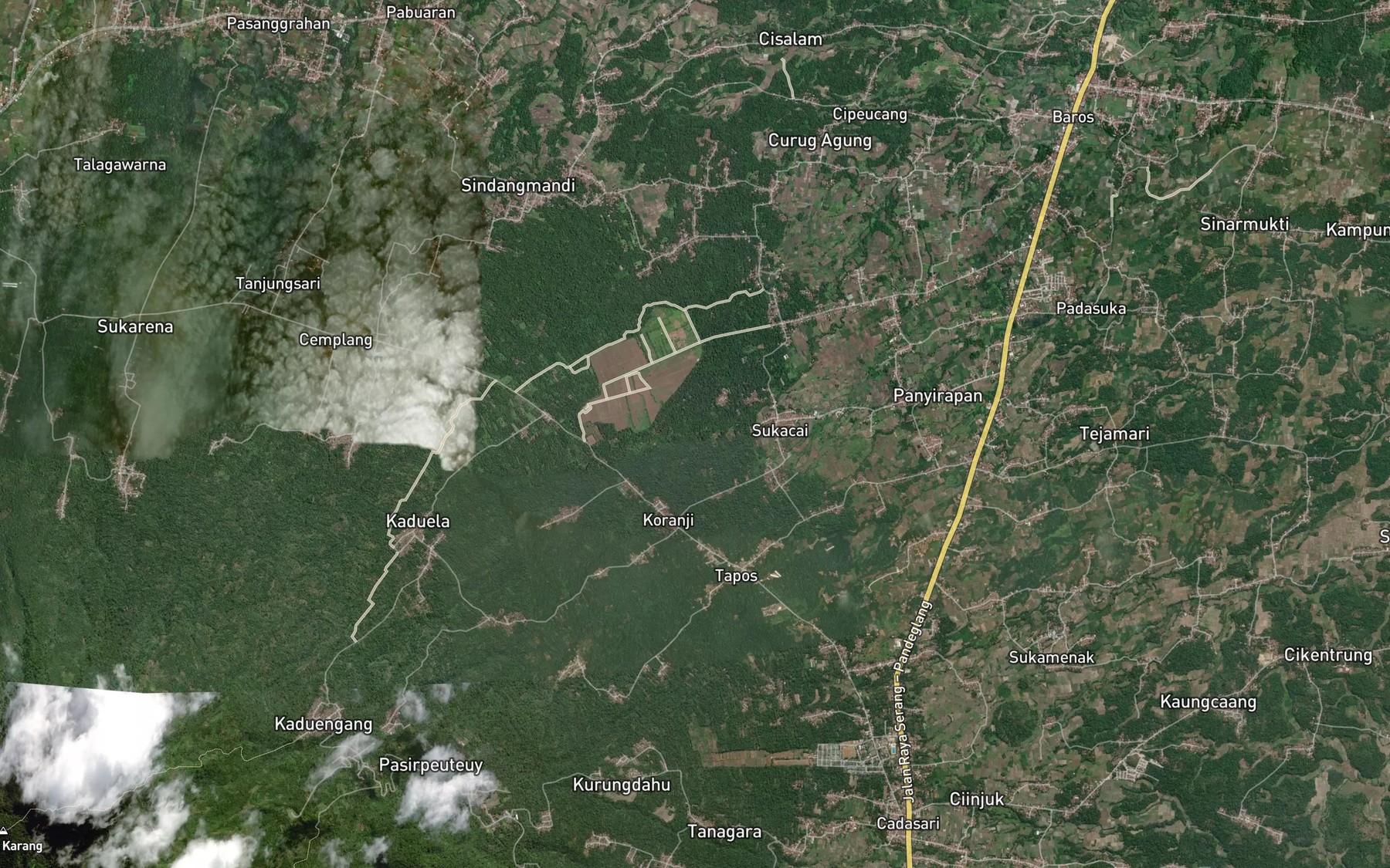 Satellite map of the Ci Buntu