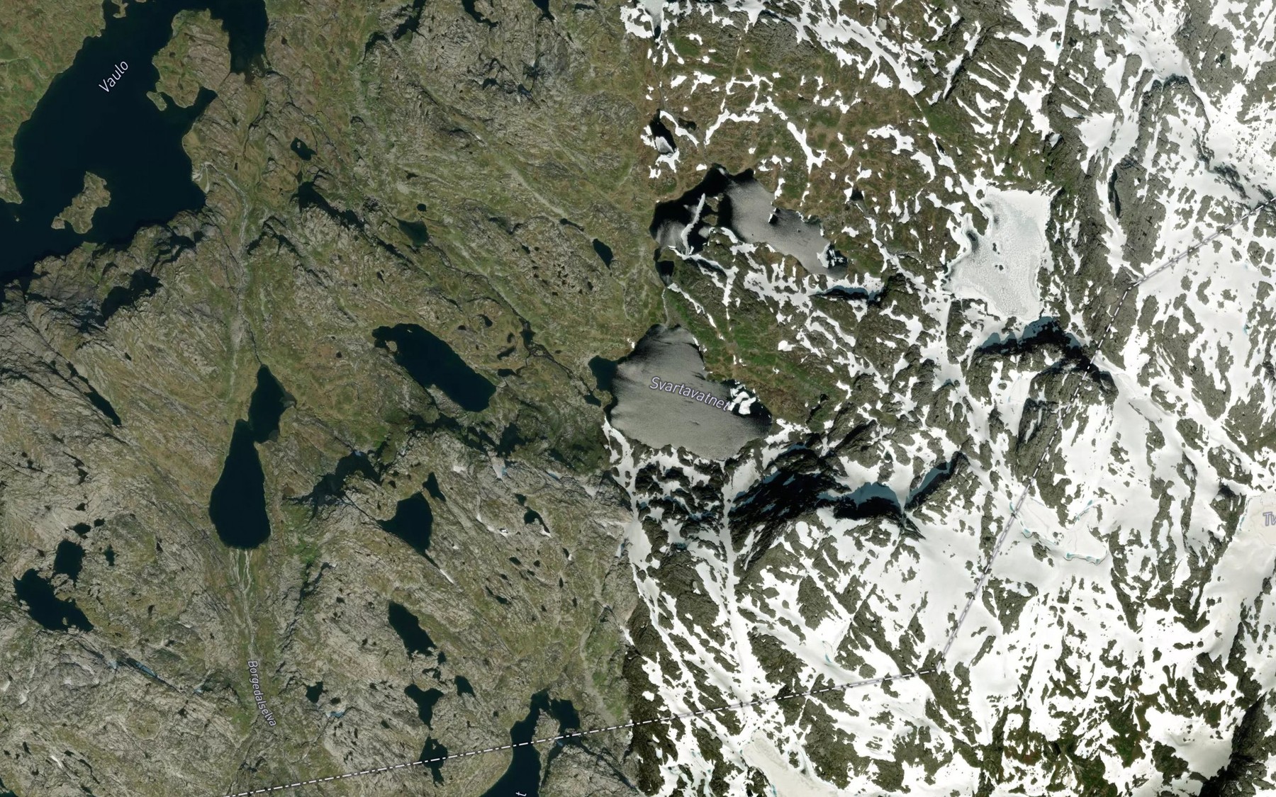 Satellite map of the Svartavatnet