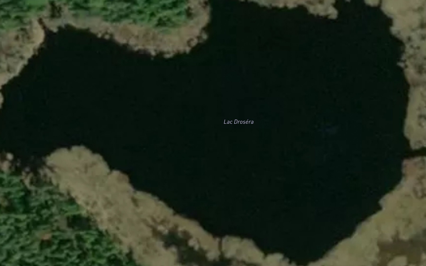 Satellite map of the Lac Drosera