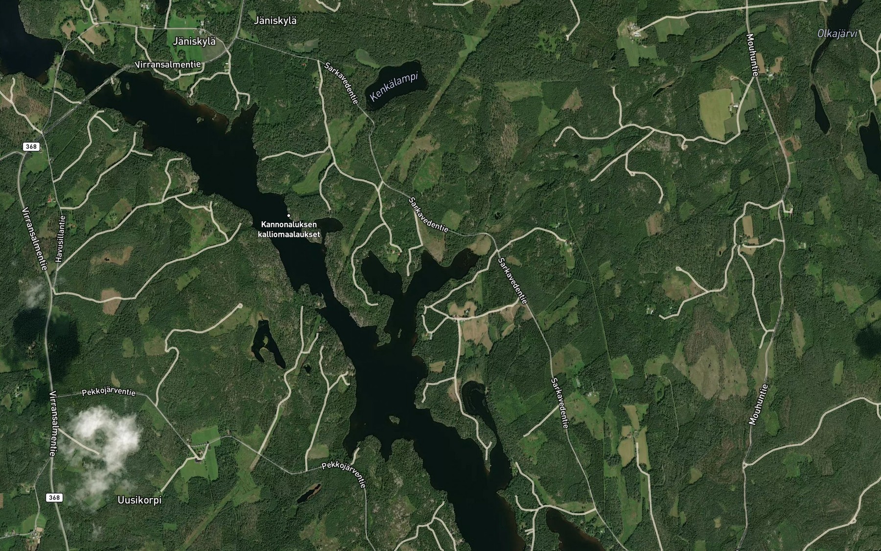 Satellite map of the Haukkalahti