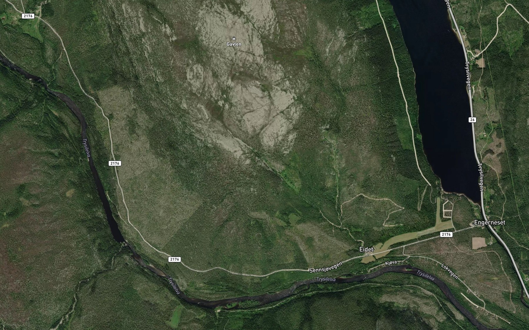 Satellite map of the Vestre Eidbekken