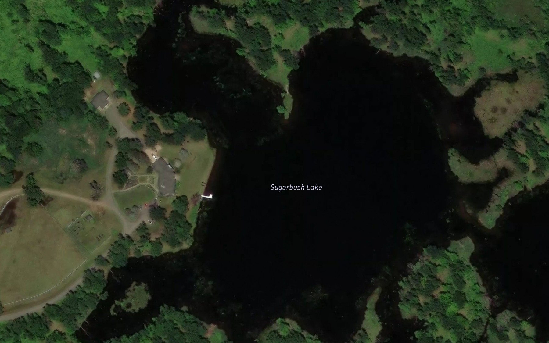 Satellite map of the Sugarbush Lake