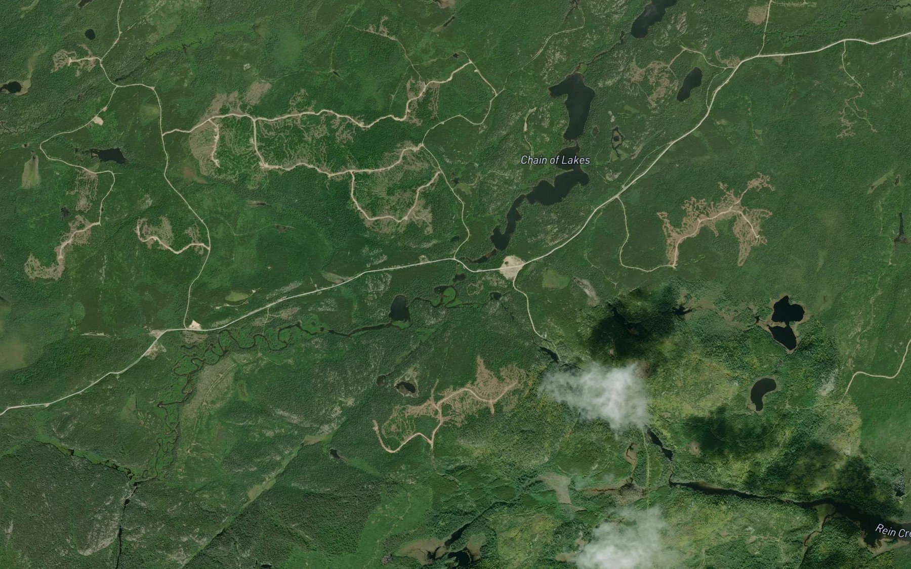 Satellite map of the Rein Creek