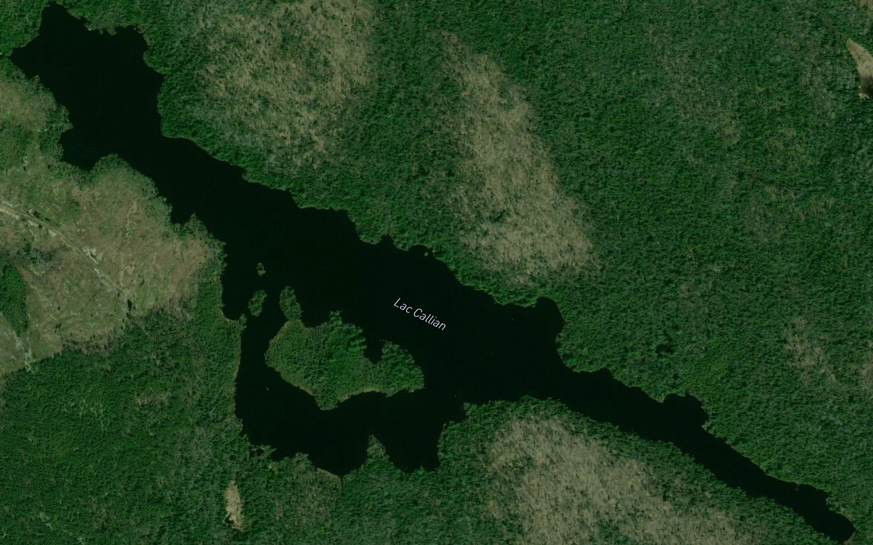 Satellite map of the Lac Callian