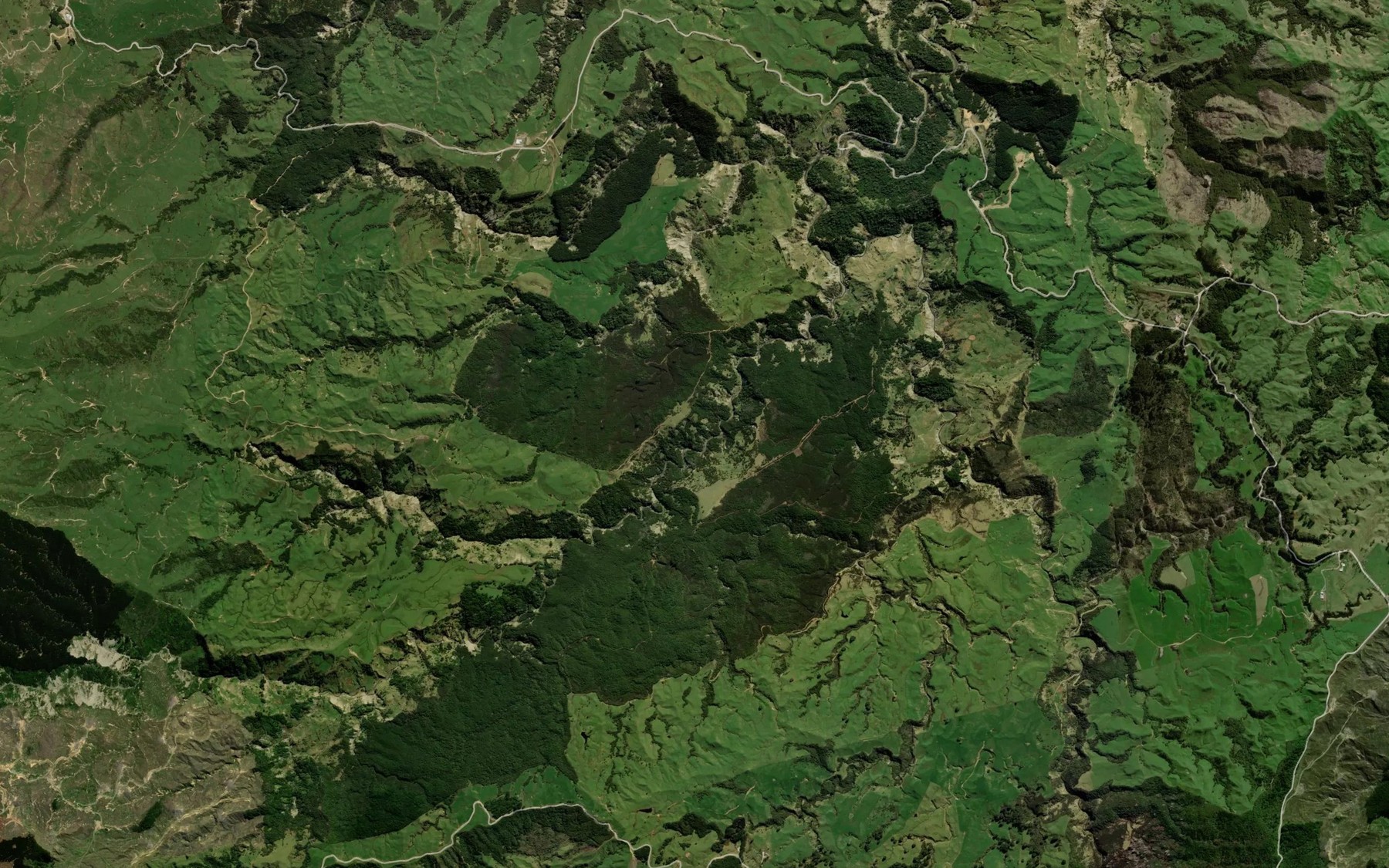 Satellite map of the Haupatua Stream