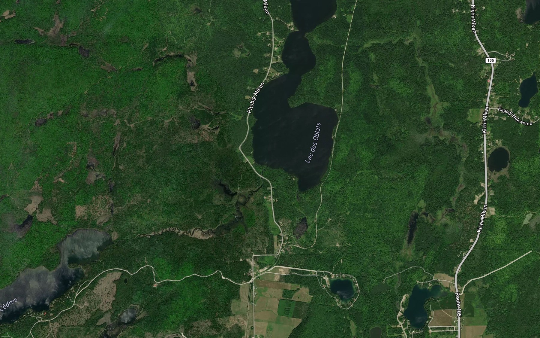 Satellite map of the Ruisseau des Cedres