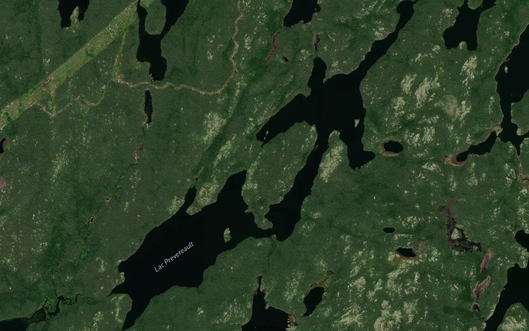 Satellite map of the Lac Prevereault