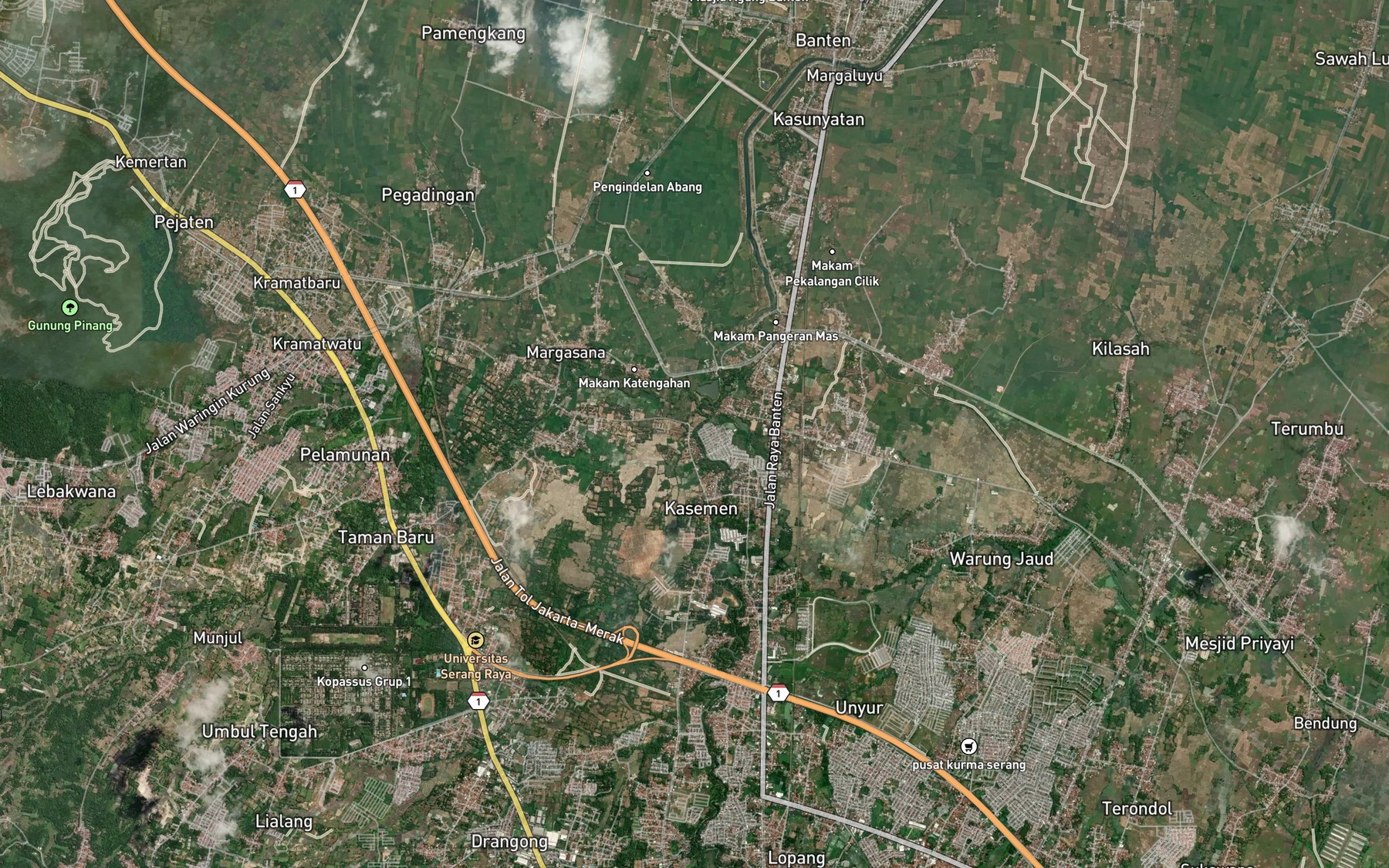 Satellite map of the Ci Kaduan