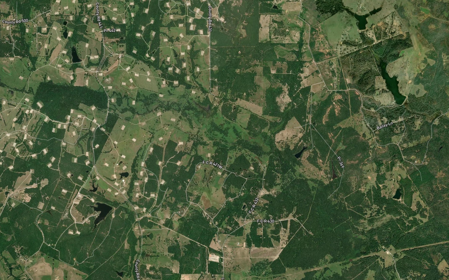 Satellite map of the Negro Creek