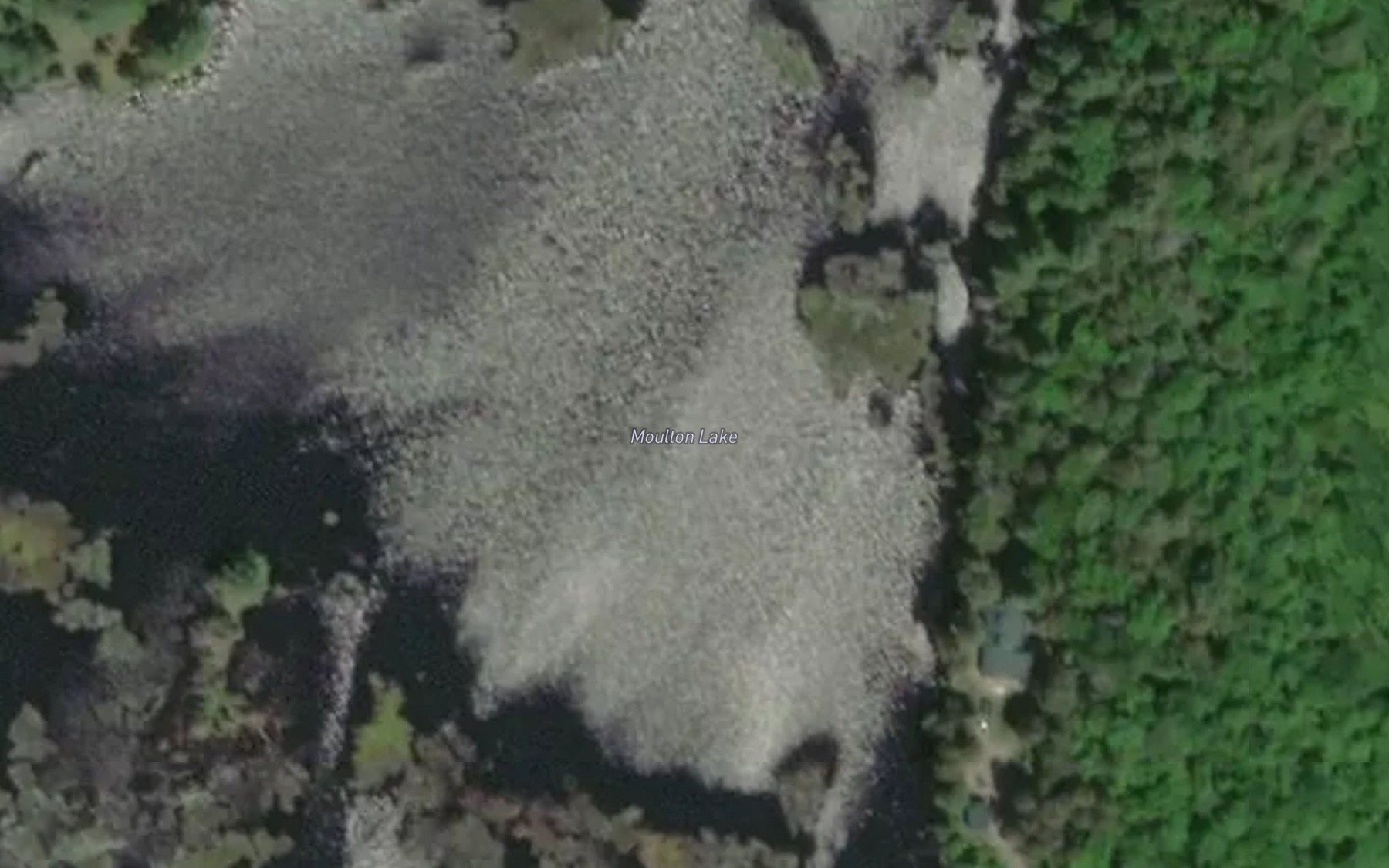 Satellite map of the Moulton Lake