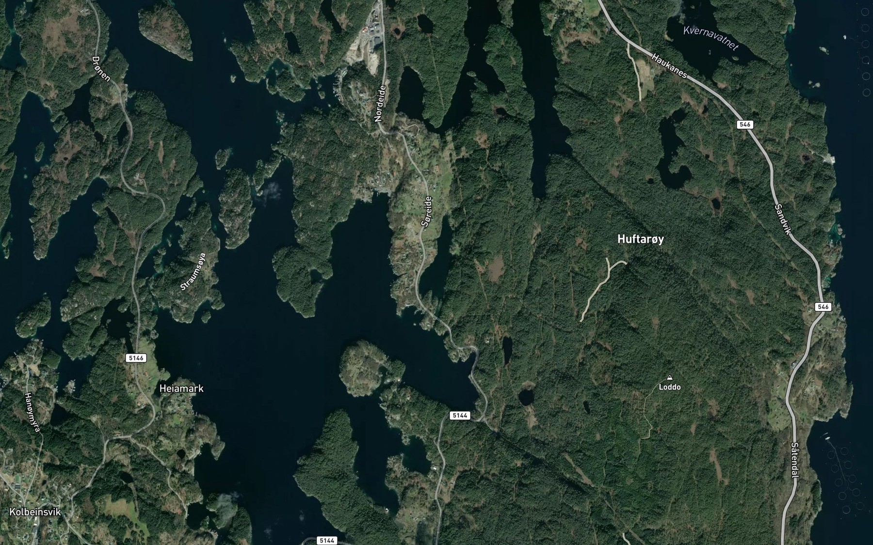 Satellite map of the Austmunnevagen
