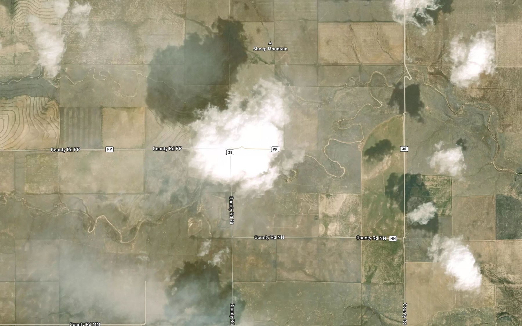 Satellite map of the South Horse Creek