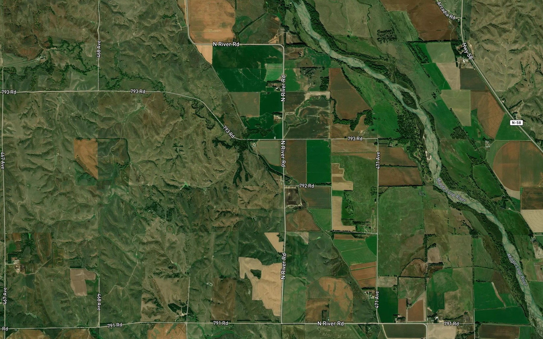 Satellite map of the Canal Number 3
