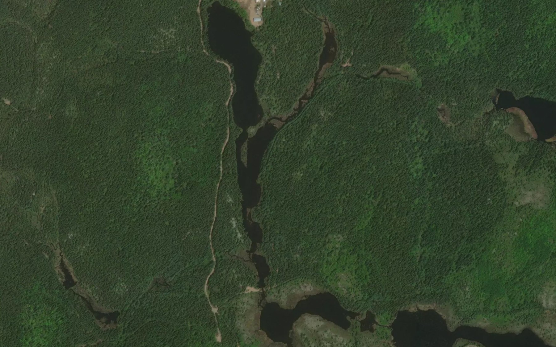 Satellite map of the Petit lac du Corbeau