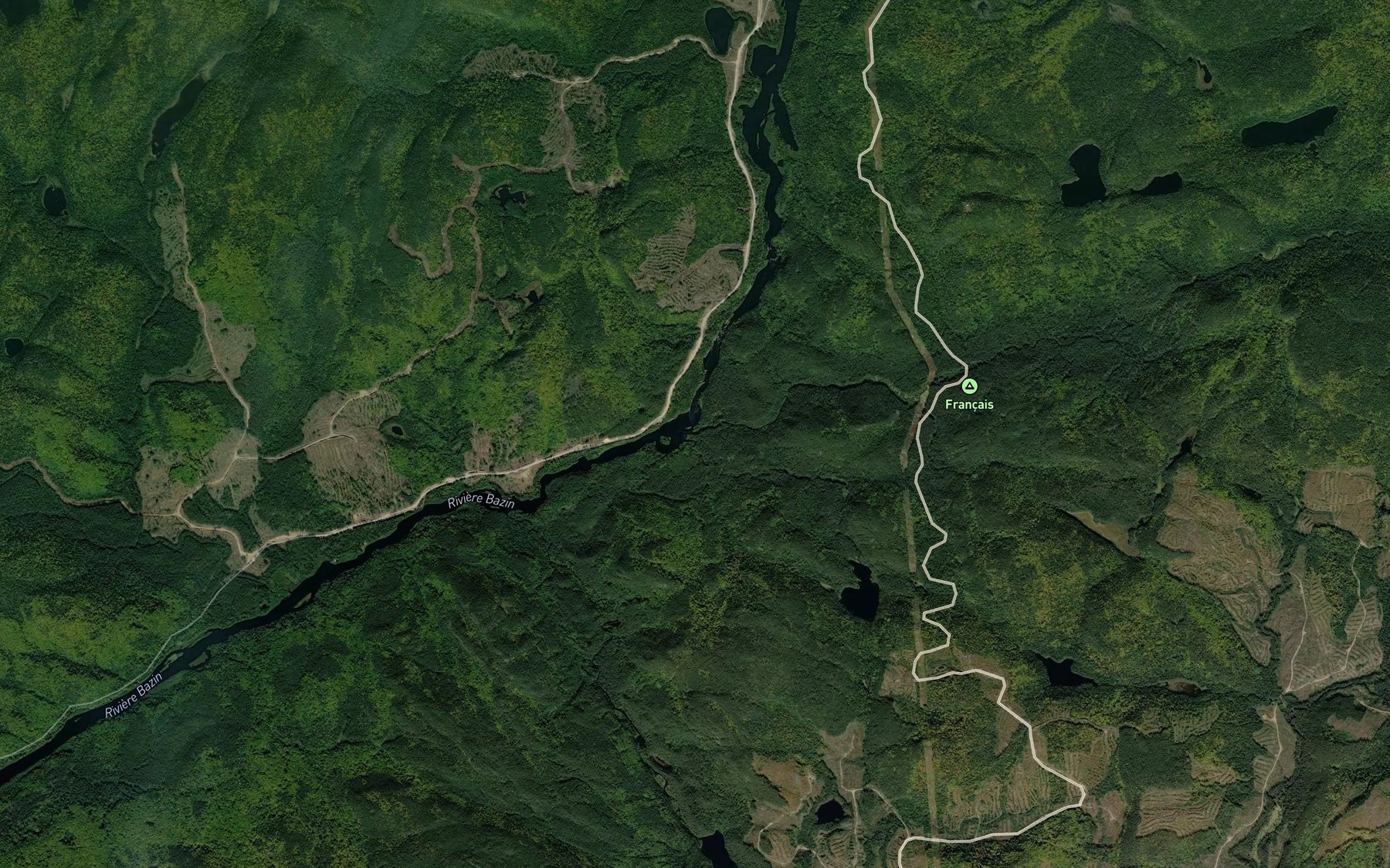 Satellite map of the Ruisseau Fox