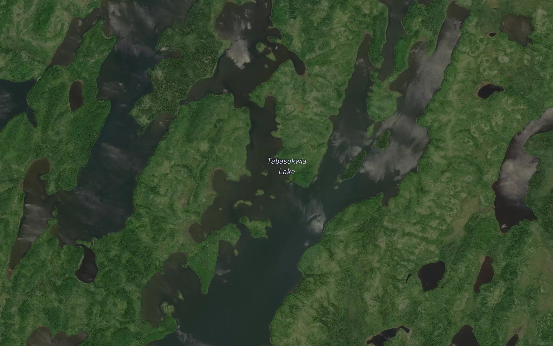 Satellite map of the Tabasokwia Lake