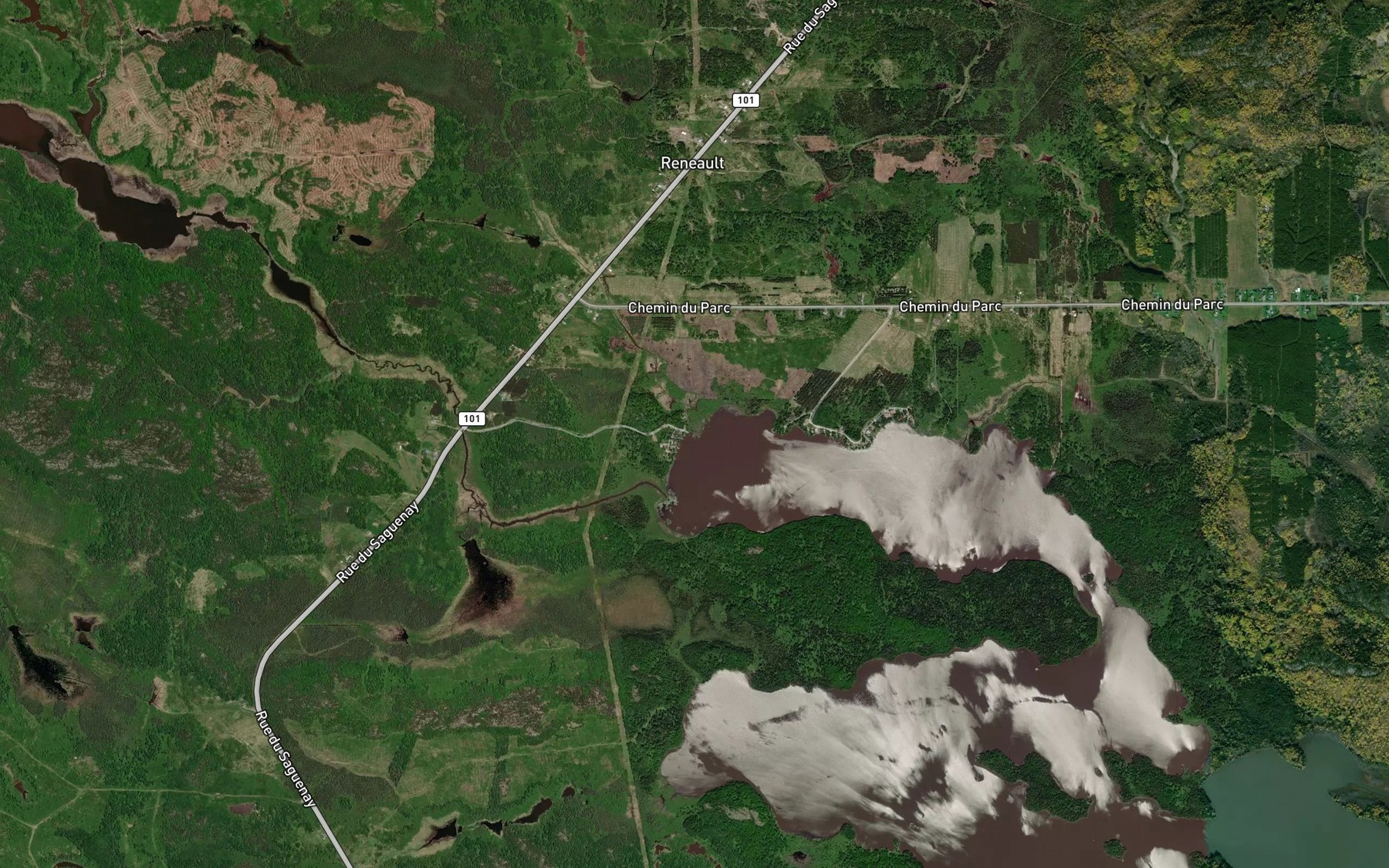 Satellite map of the Cours d'eau Savard