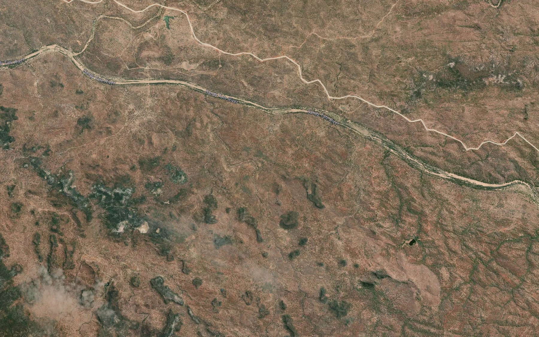 Satellite map of the Big Gin Creek