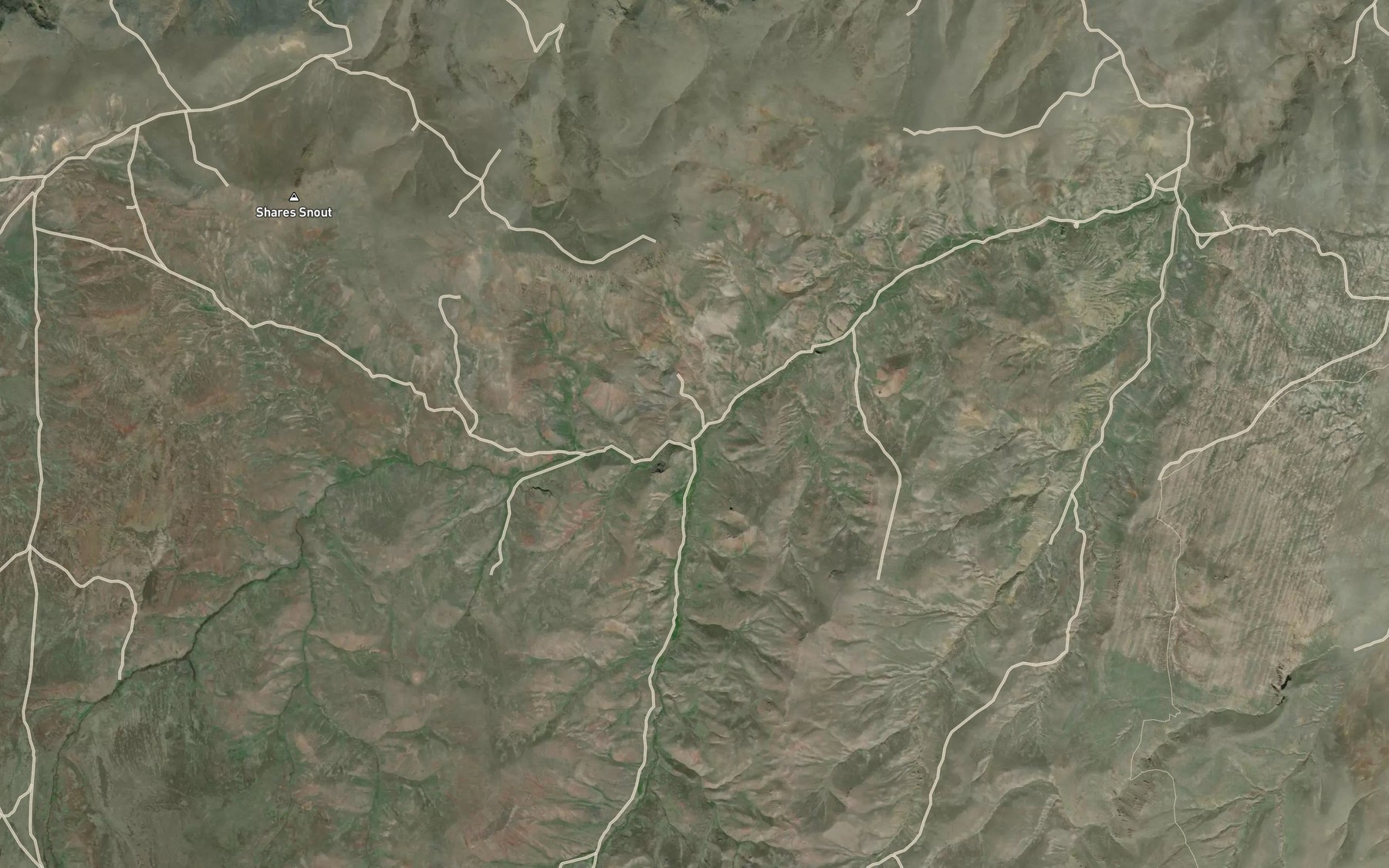 Satellite map of the Little Hardtrigger Creek