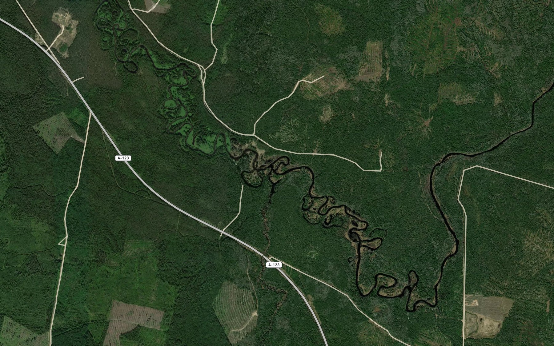 Satellite map of the Yagorka