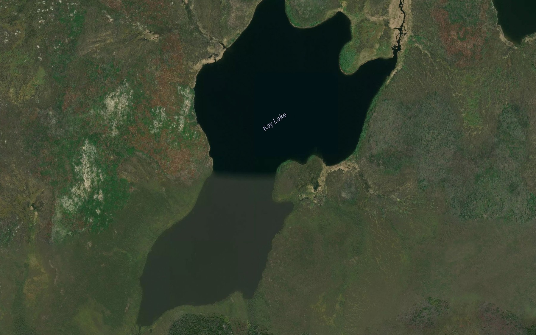 Satellite map of the Kay Lake