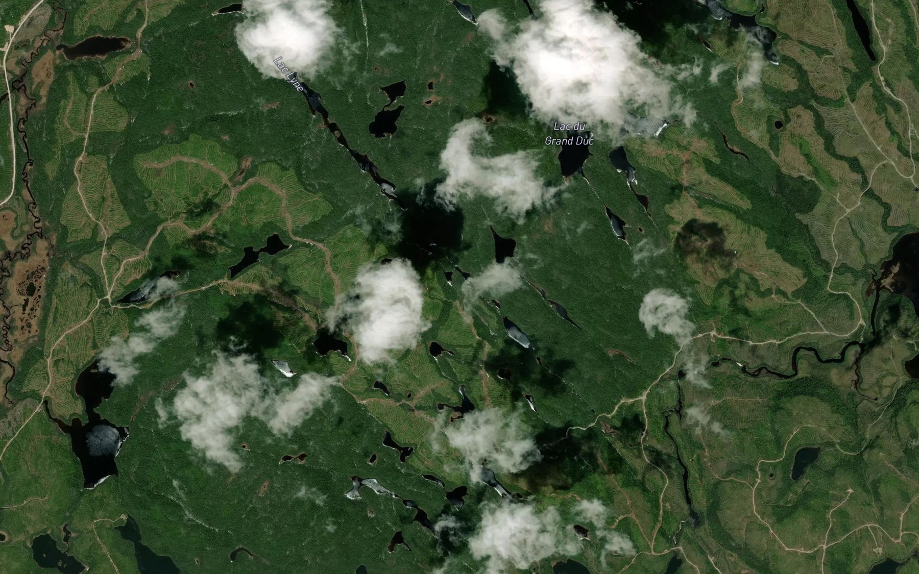Satellite map of the Lac Ruse
