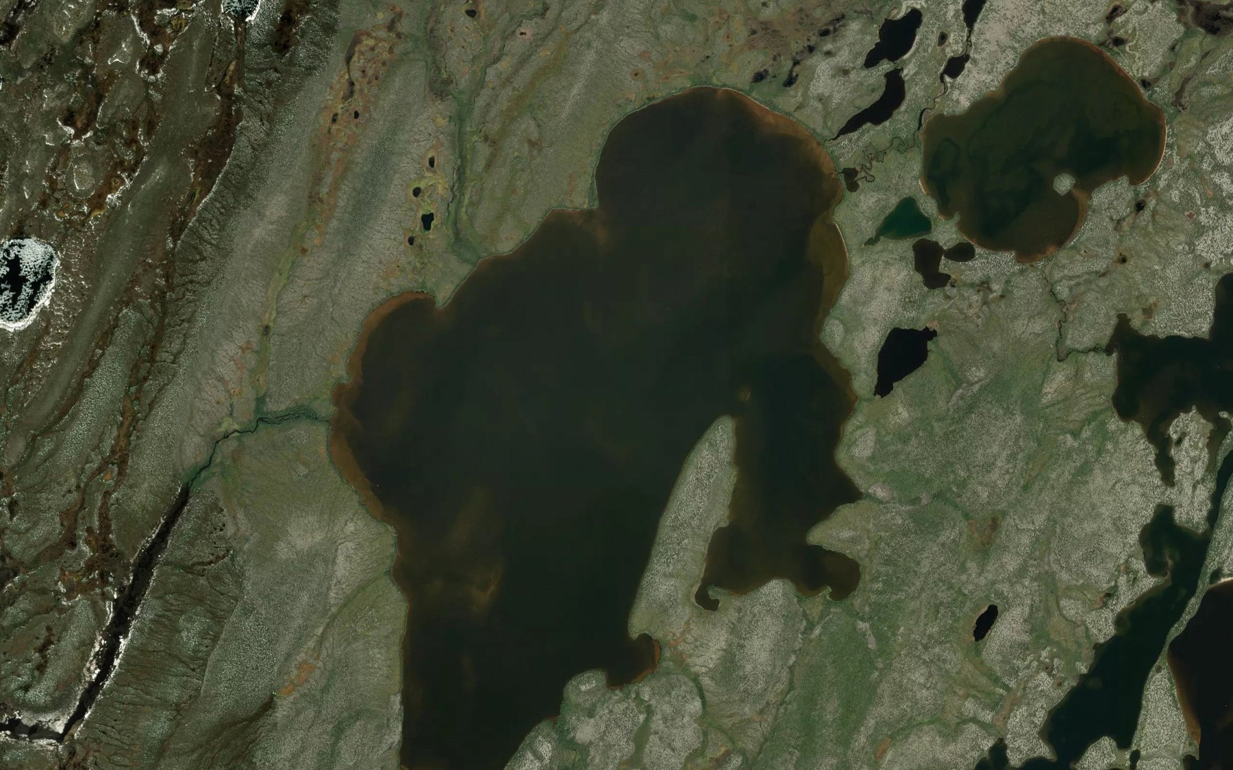 Satellite map of the Catte Lake