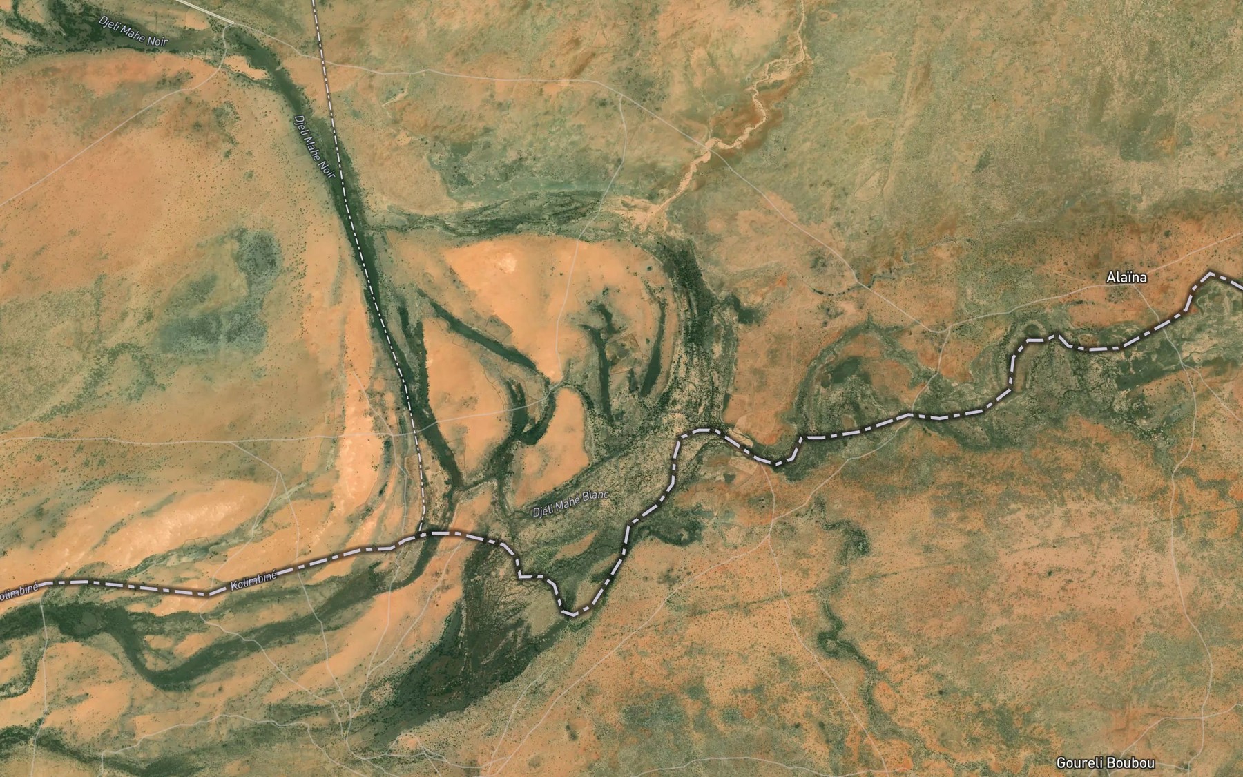 Satellite map of the Mamere Mare