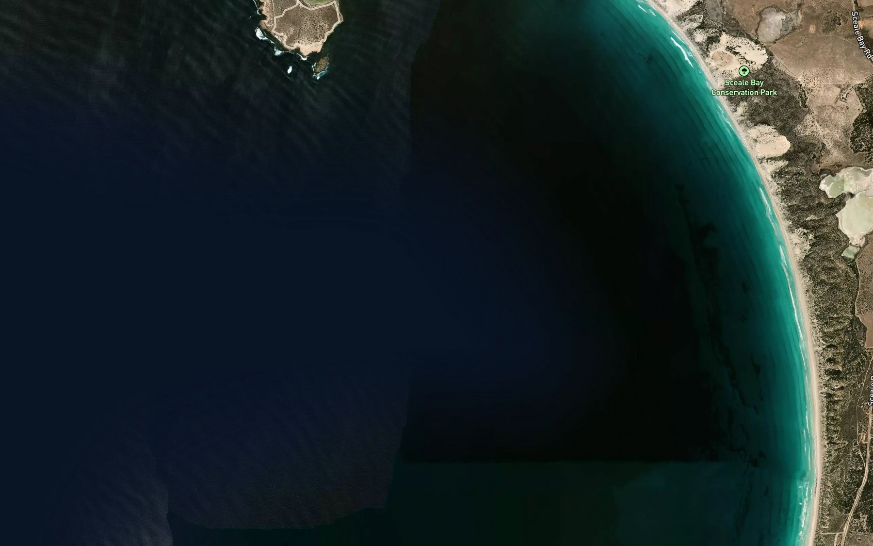 Satellite map of the Sceale Bay