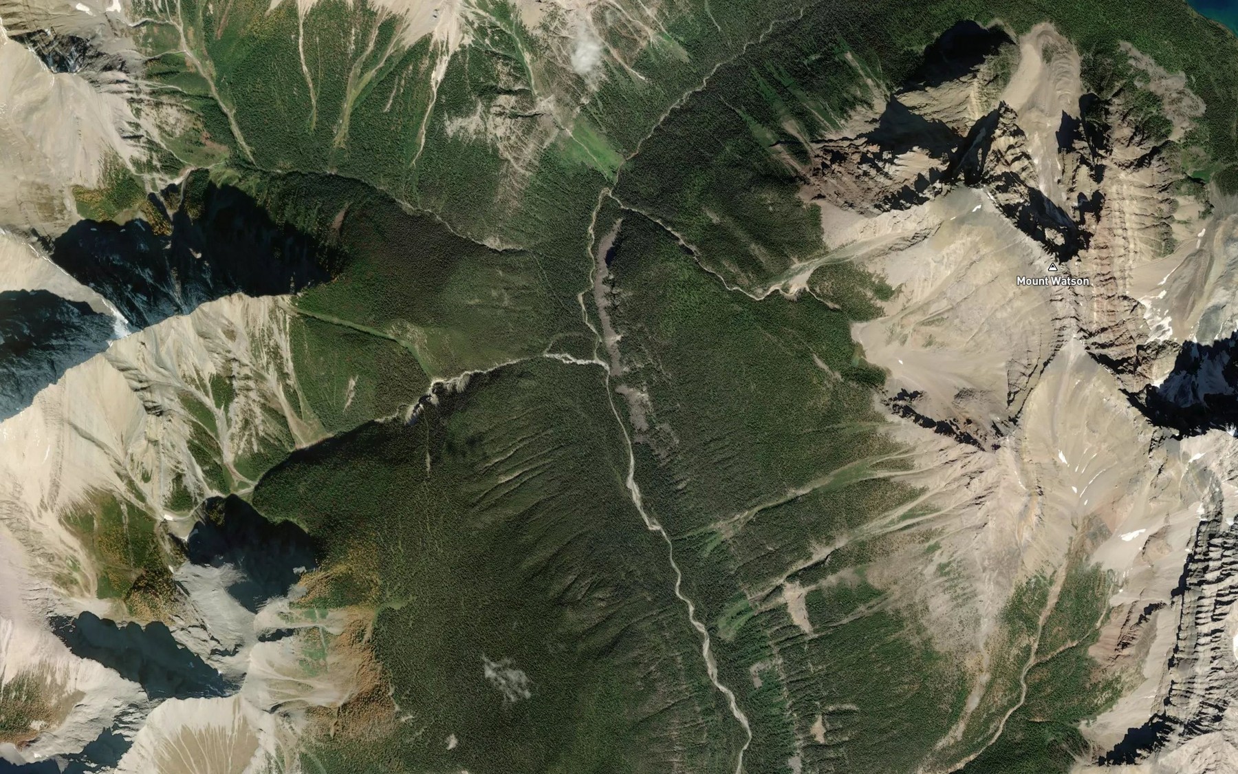 Satellite map of the Companion Creek