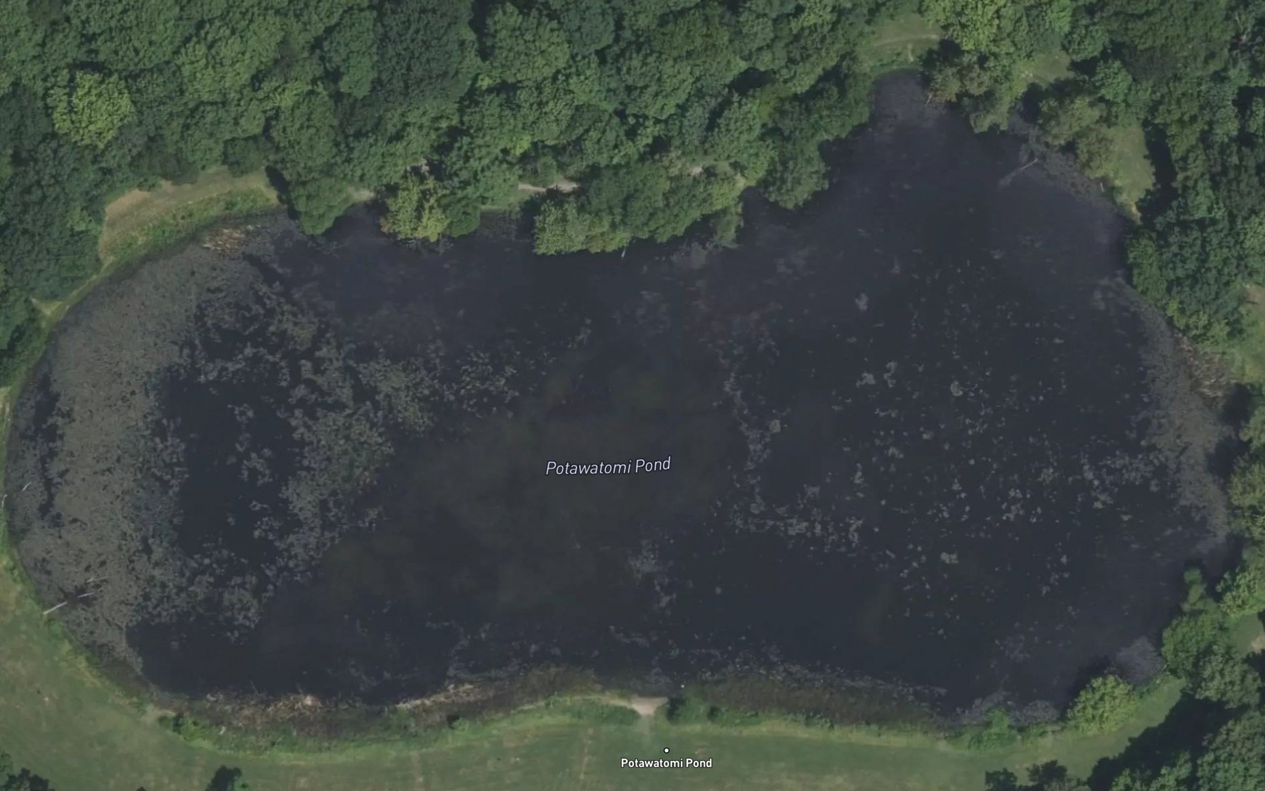 Satellite map of the Lake Potawatomi