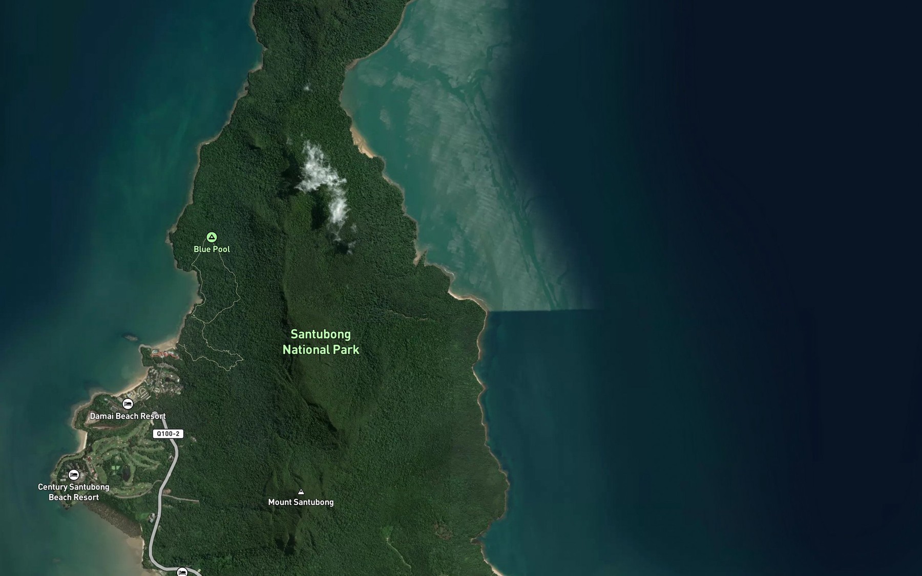 Satellite map of the Teluk Embang